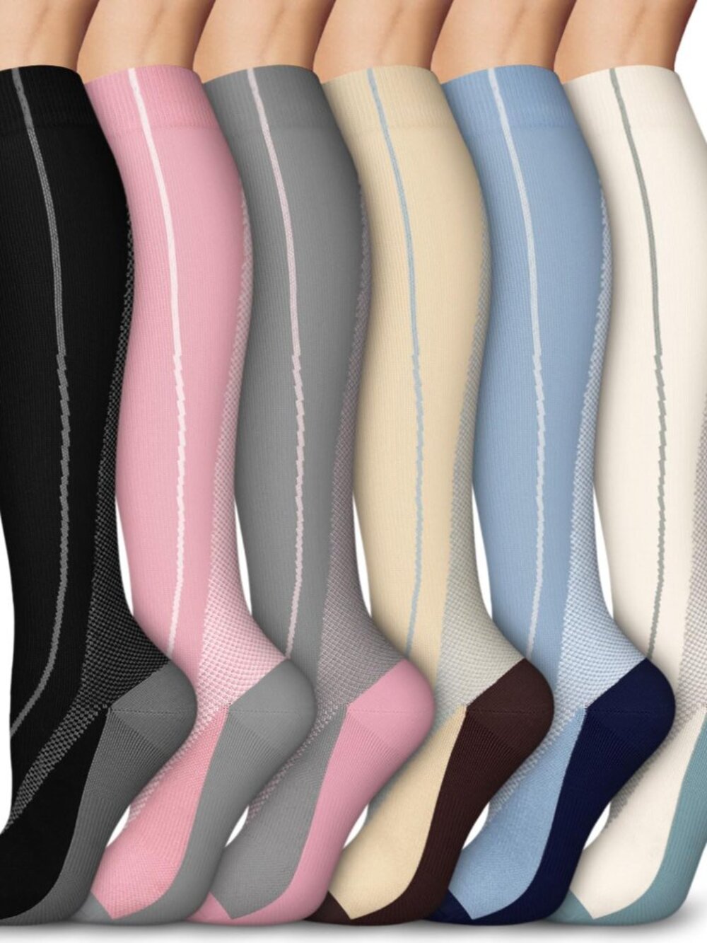 Medical Compression Socks for Women & Men, Support Knee High Socks for Running,N